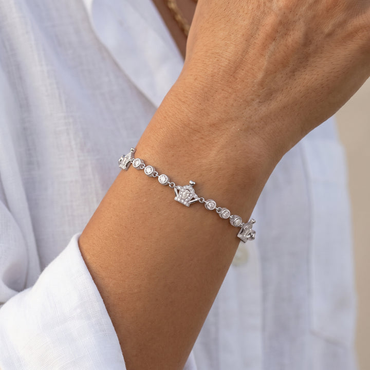 Crown Silver Bracelet