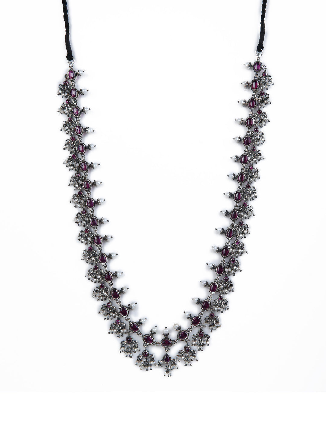 Jiya Necklace - 925 oxidized silver