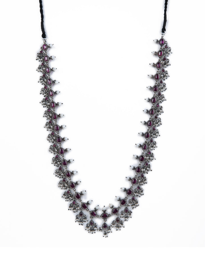 Jiya Necklace - 925 oxidized silver