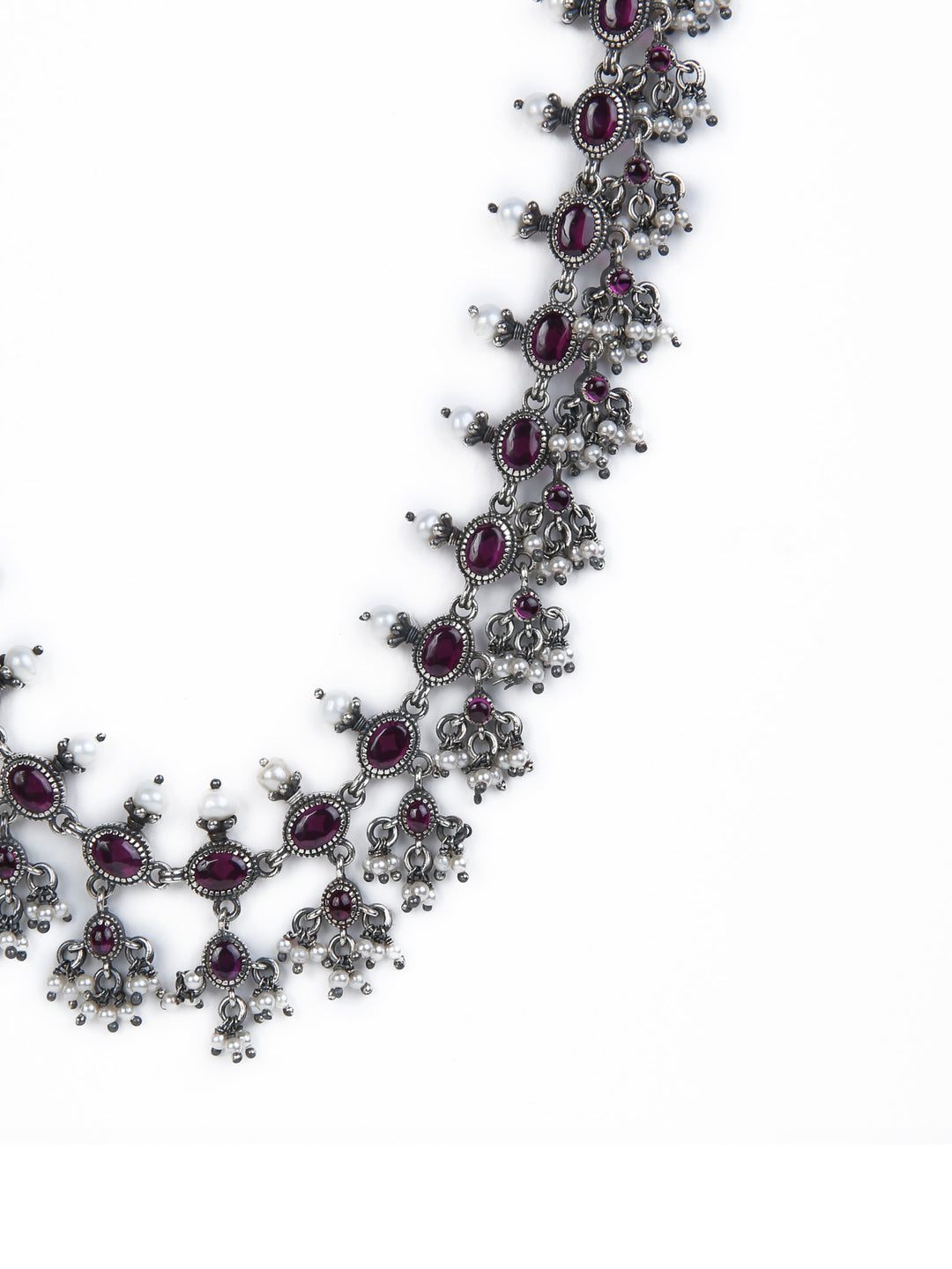 Jiya Necklace - 925 oxidized silver