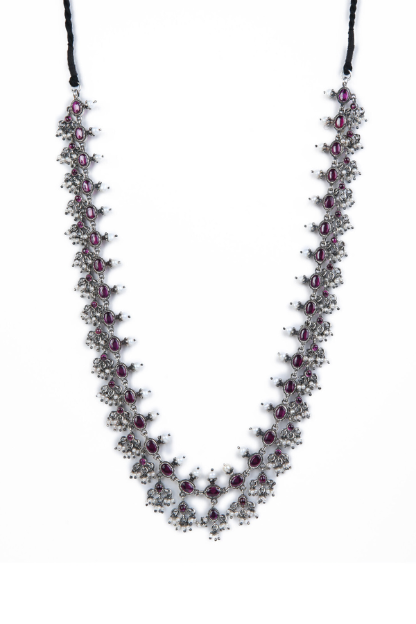 Jiya Necklace - 925 oxidized silver