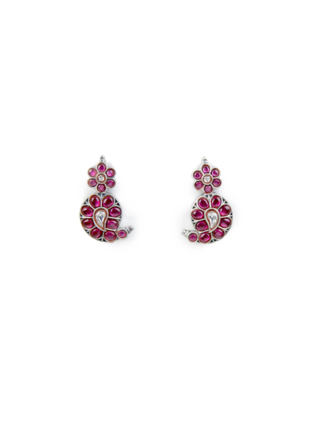 Jiya Stud - 925 silver oxidized - Earrings