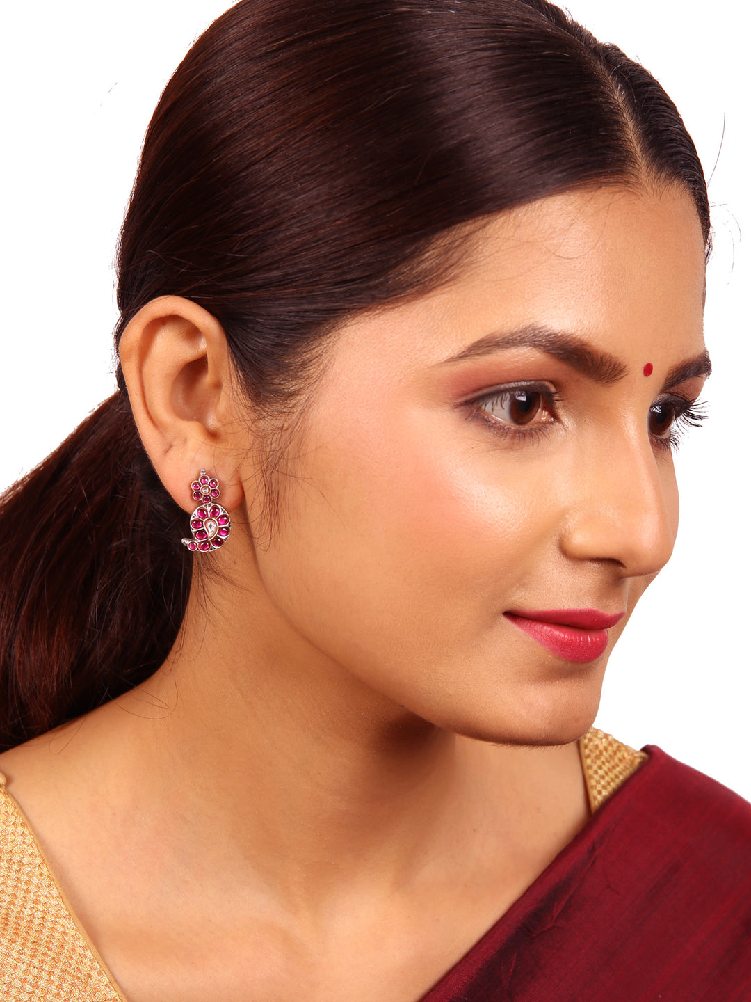 Jiya Stud - 925 silver oxidized - Earrings