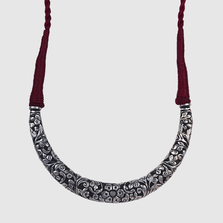 Jiya hasli necklace - 925 silver oxidized