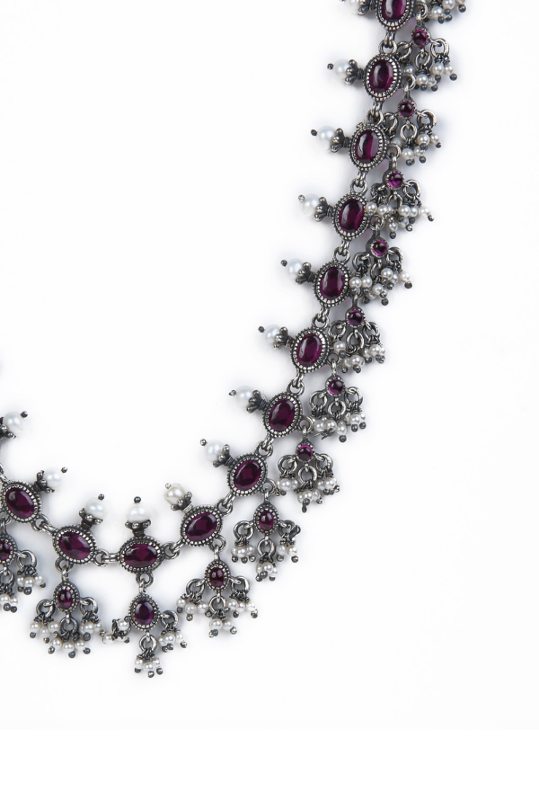 Jiya Necklace - 925 oxidized silver