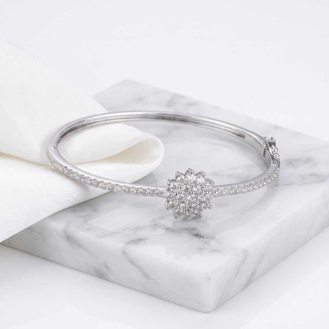 Blooming Silver Bangle