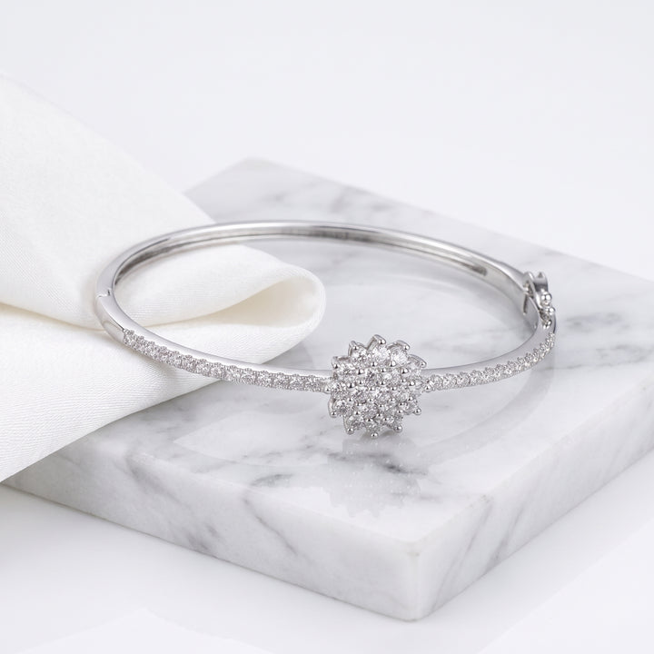Blooming Silver Bangle