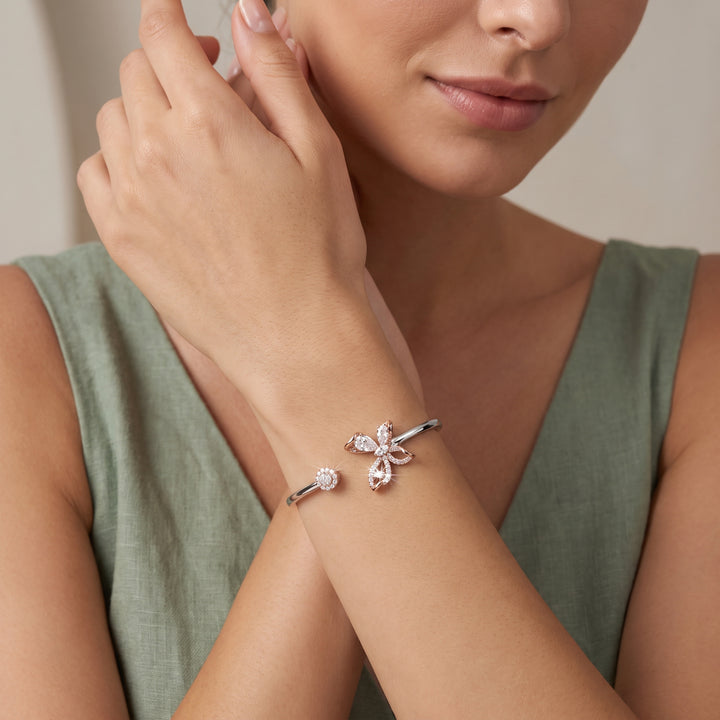 Butterfly silver Bangle