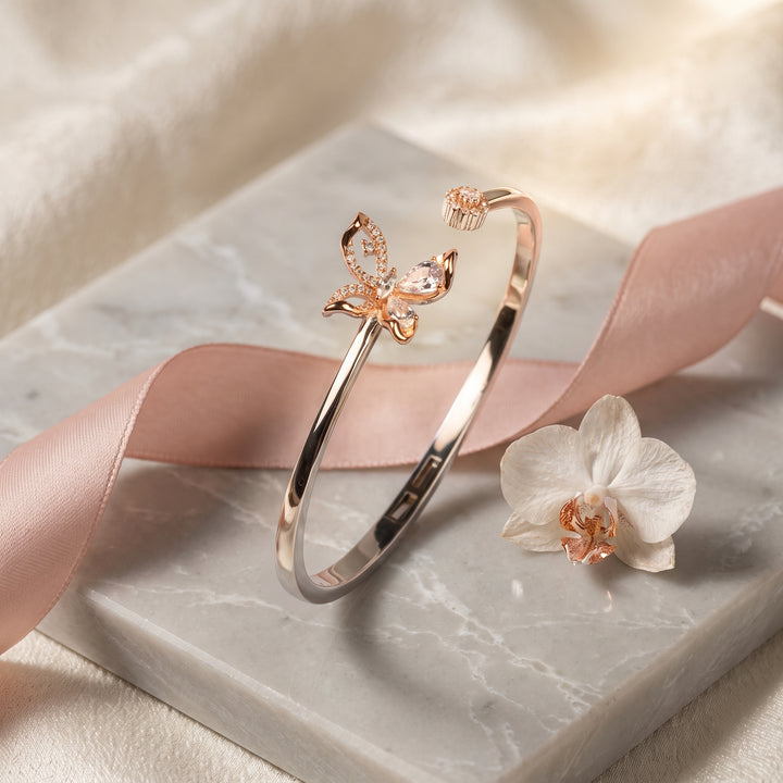 Butterfly silver Bangle