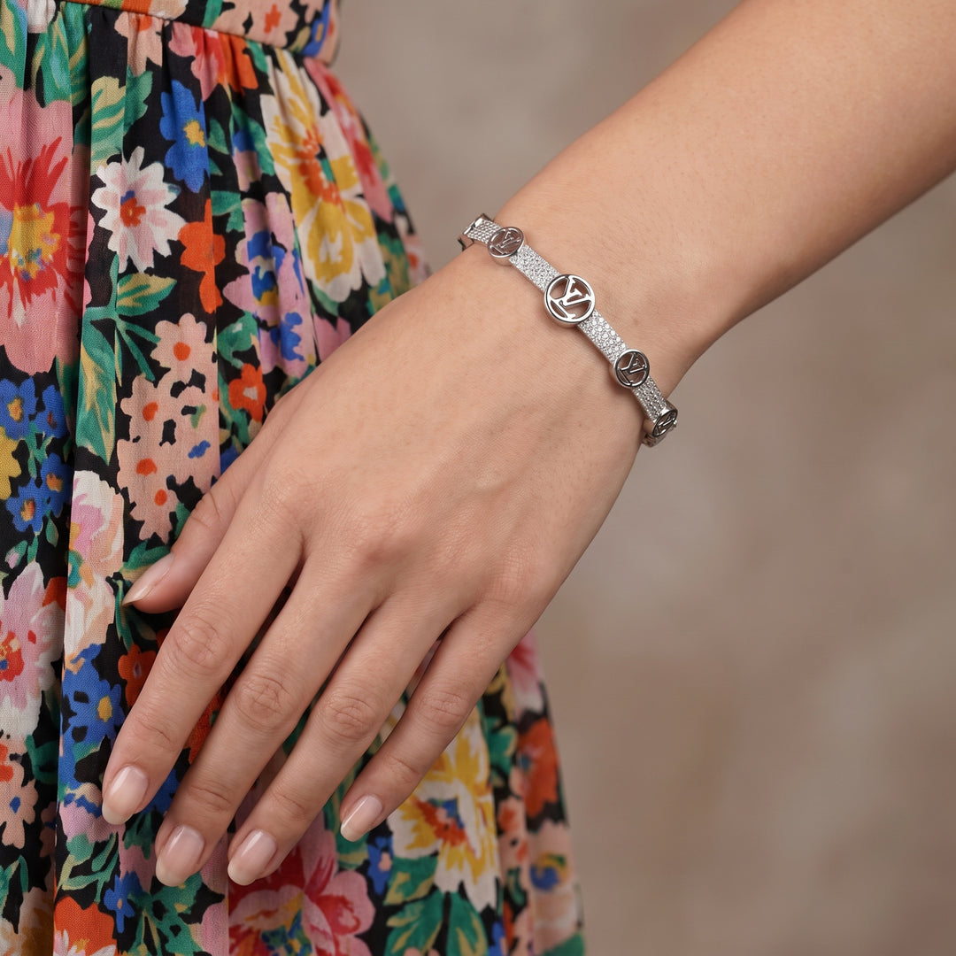 Inspired Luxury Silver Bangle