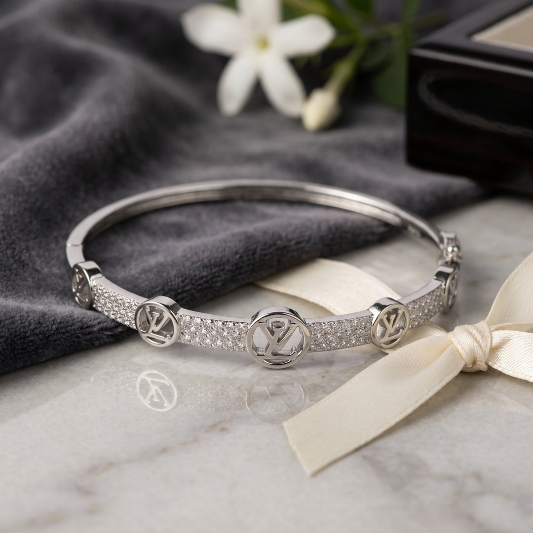 Inspired Luxury Silver Bangle