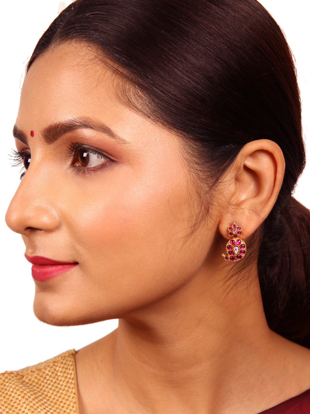 Kaira Stud - 925 silver gold polish