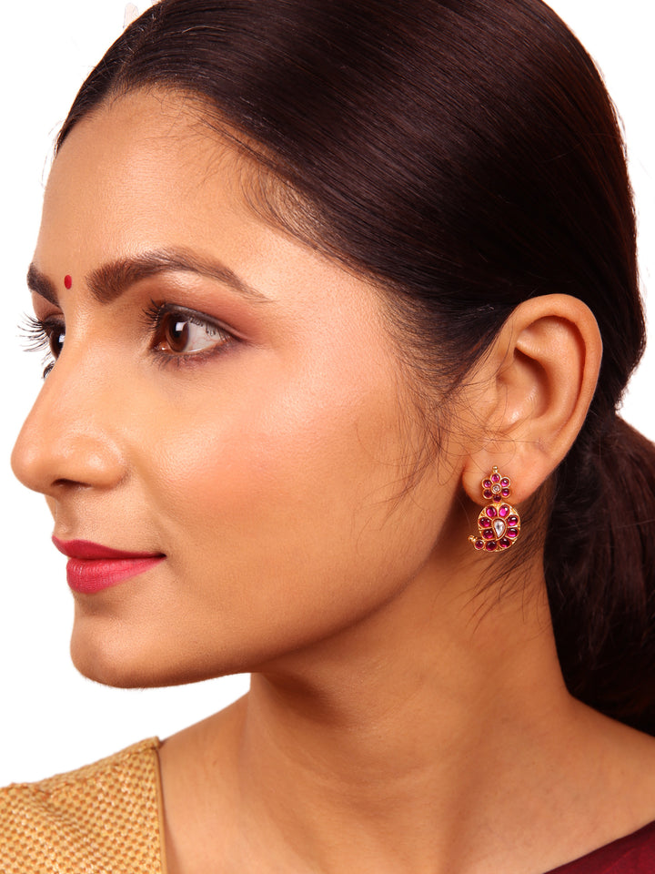 Kaira Stud - 925 silver gold polish