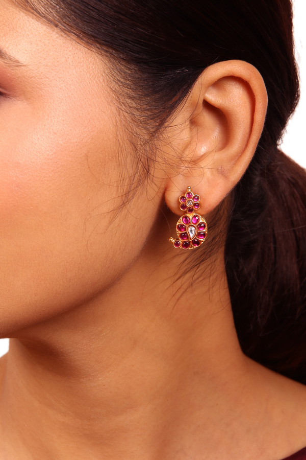 Kaira Stud - 925 silver gold polish