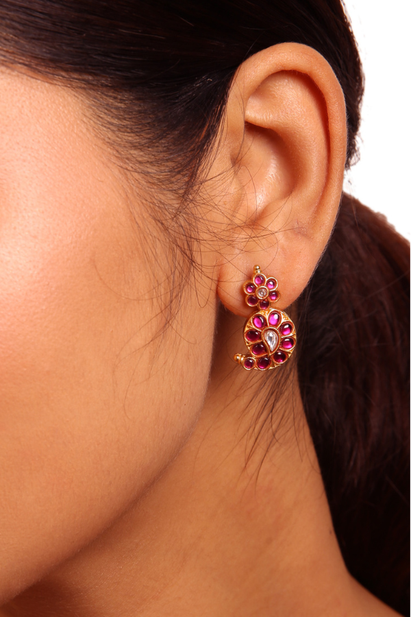 Kaira Stud - 925 silver gold polish