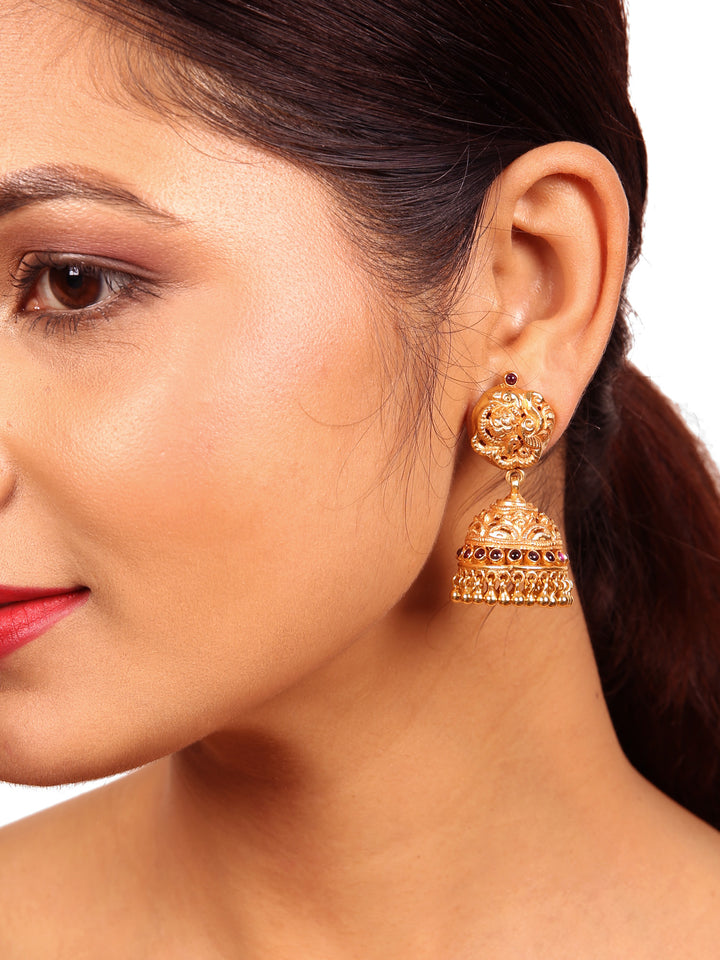 Kamalam Jhumka - 925 silver gold polish