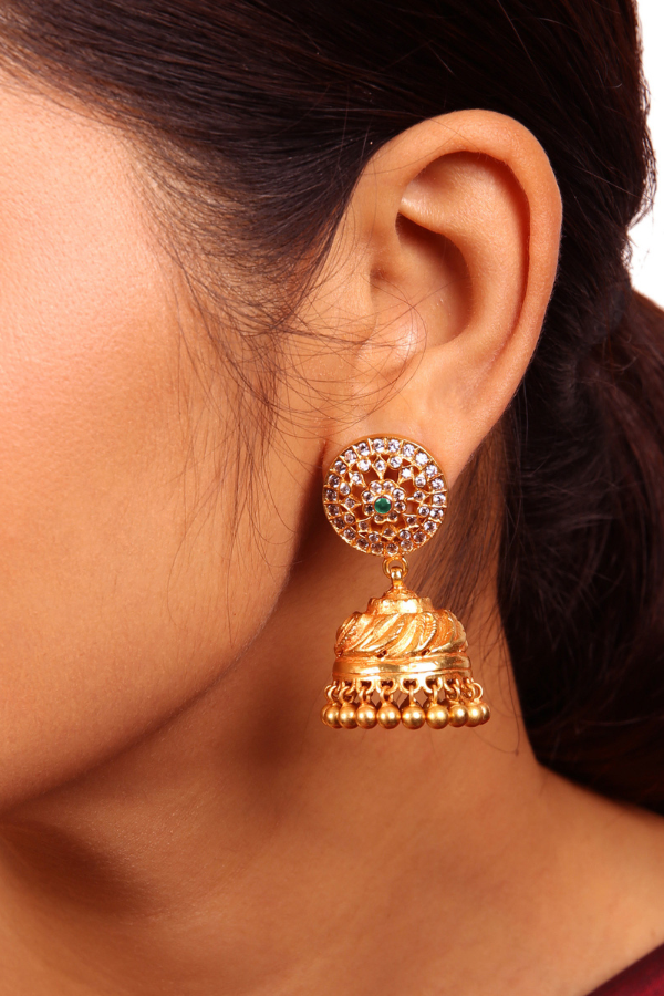 Kamalika Jhumka - 925 silver gold polish