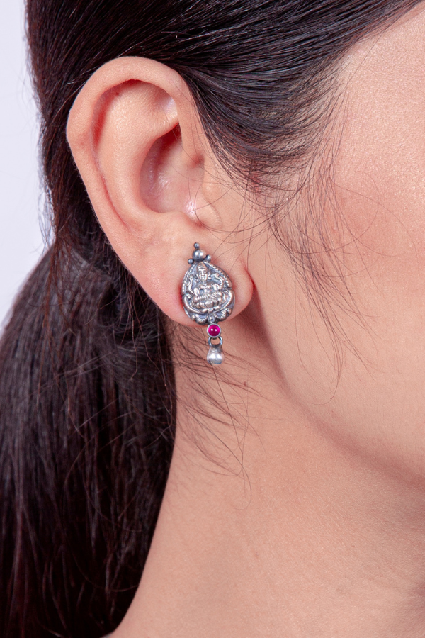 Kashvi Navarathna Lakshmi Necklace - 925 oxidized silver