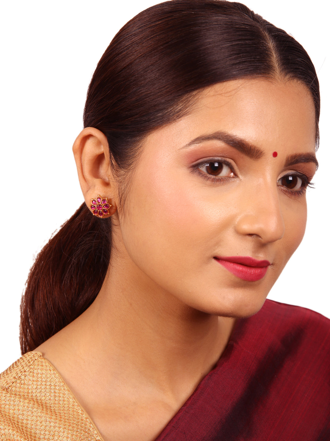 Kashvi Stud - 925 silver gold polish