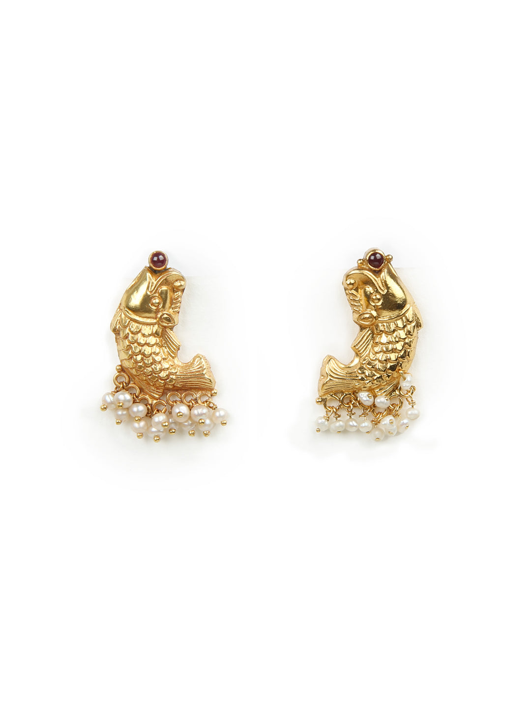 Kayal Earring - 925 silver gold polish