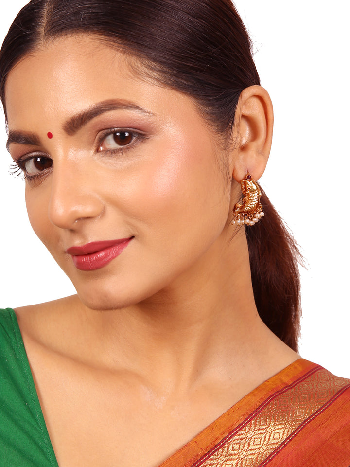 Kayal Earring - 925 silver gold polish