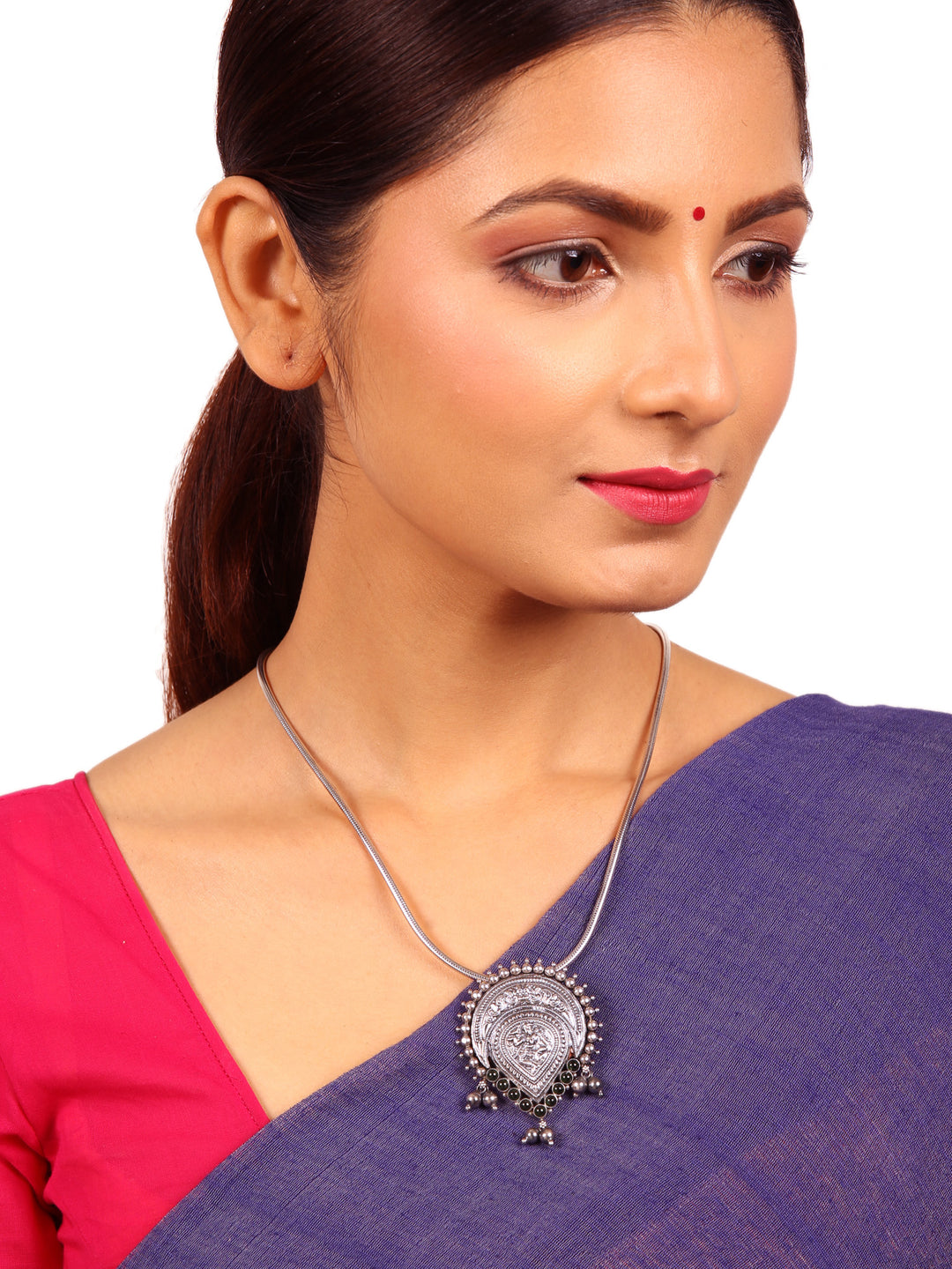 Kayal Necklace - 925 oxidized silver