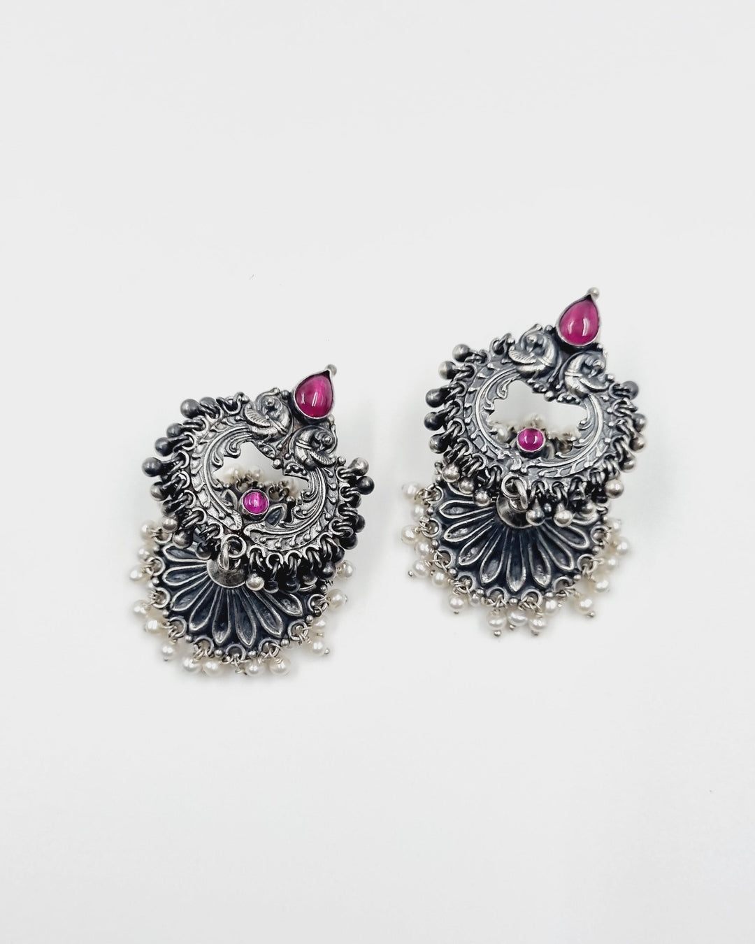 Sterling silver Jhumka, 925 Silver Jewelry, Wedding, Festival, Christmas, Gifts, Navarathri collections