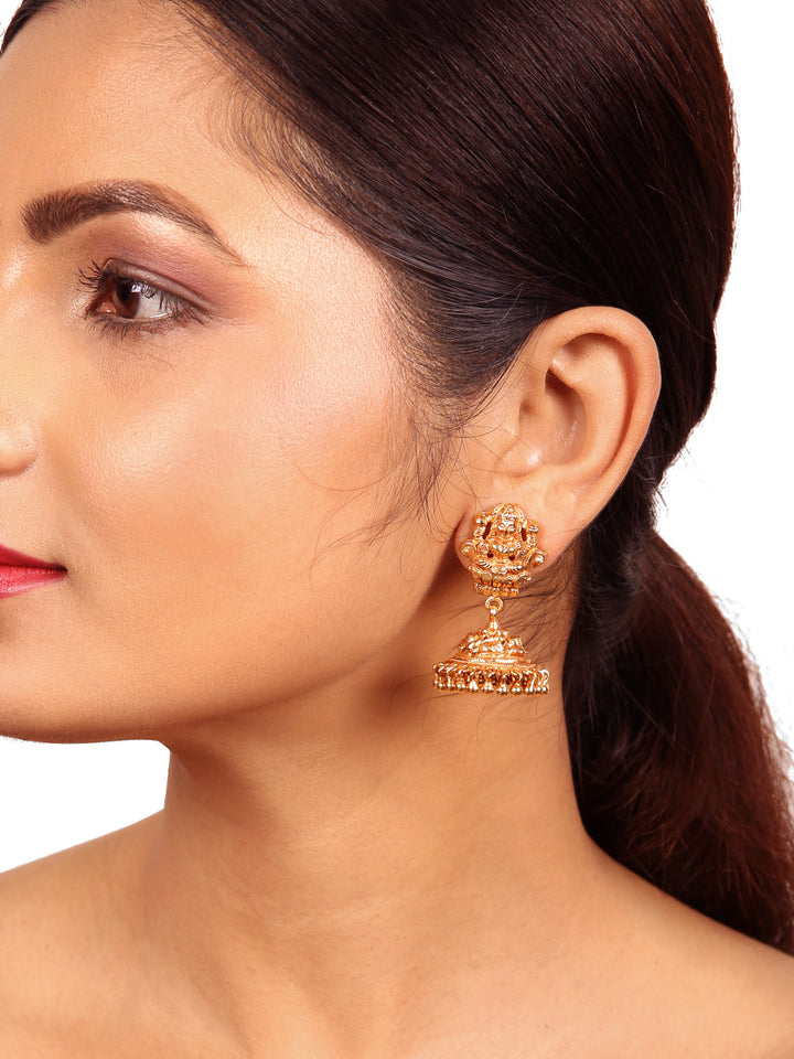 Kothai Jhumka - 925 silver gold polish