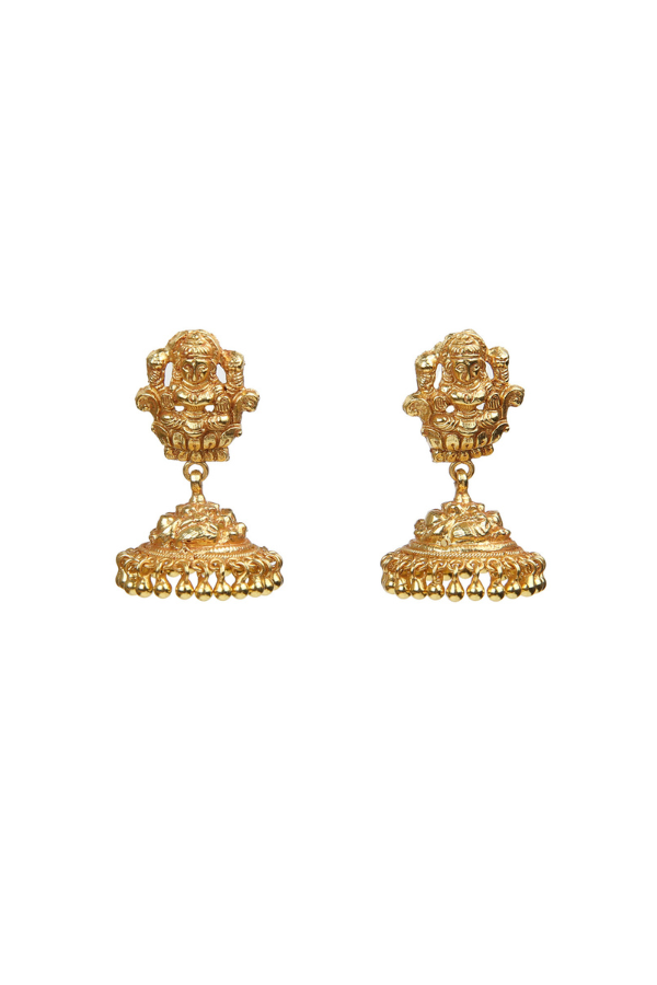 Kothai Jhumka - 925 silver gold polish