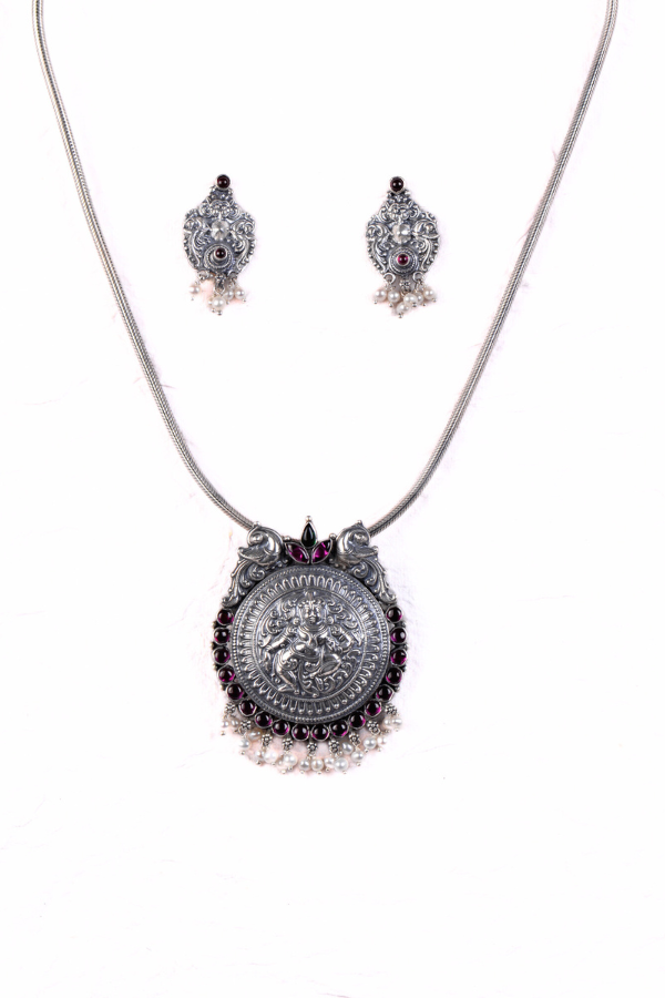 Krishna Necklace - 925 oxidized silver