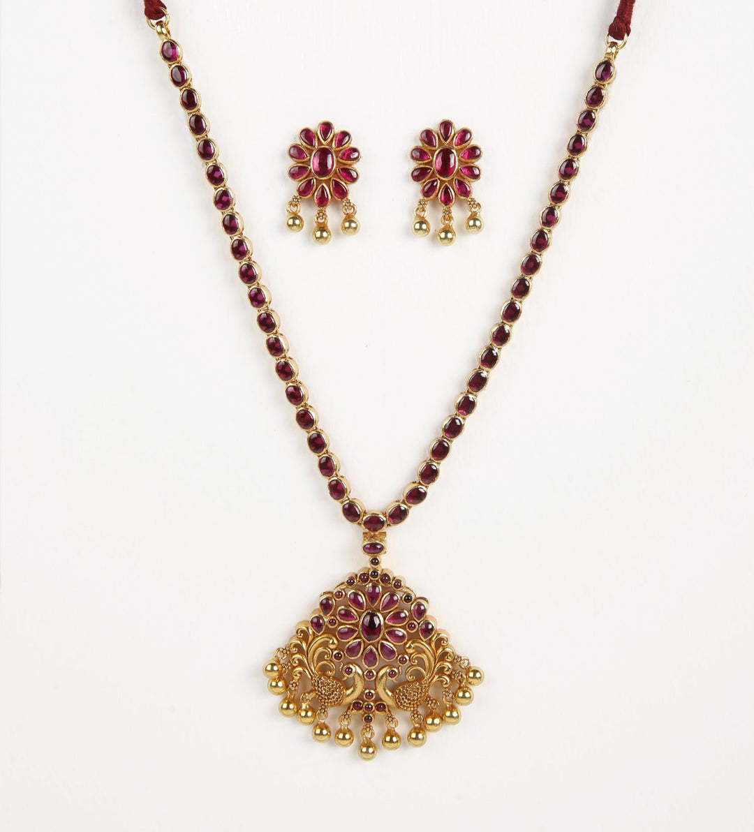 Kritvi Necklace - 925 silver gold polish