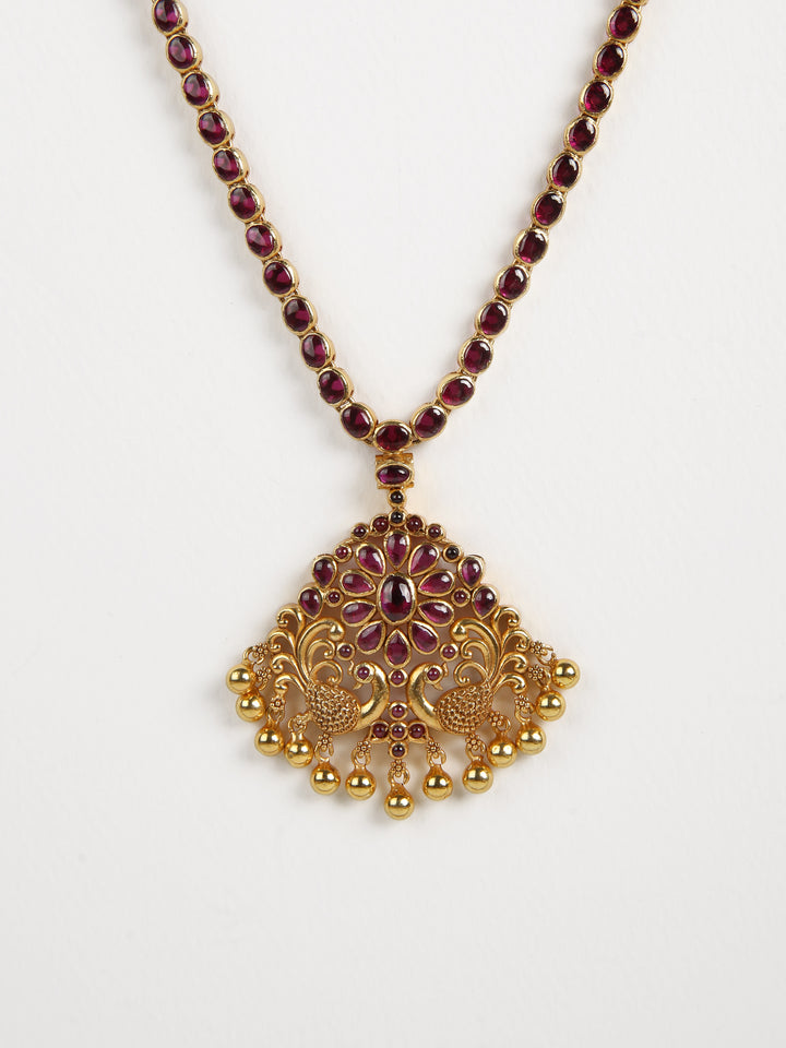 Kritvi Necklace - 925 silver gold polish