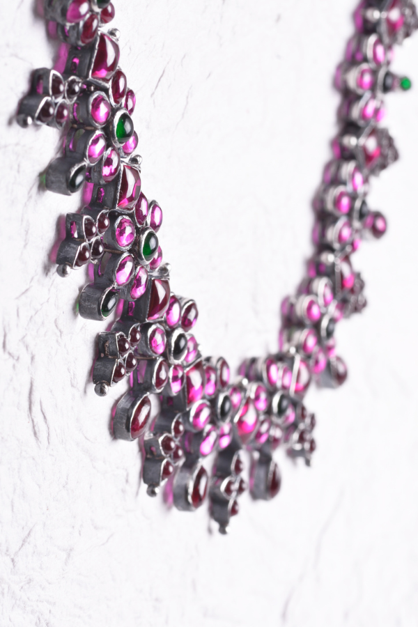 Kundavai Necklace - 925 oxidized silver