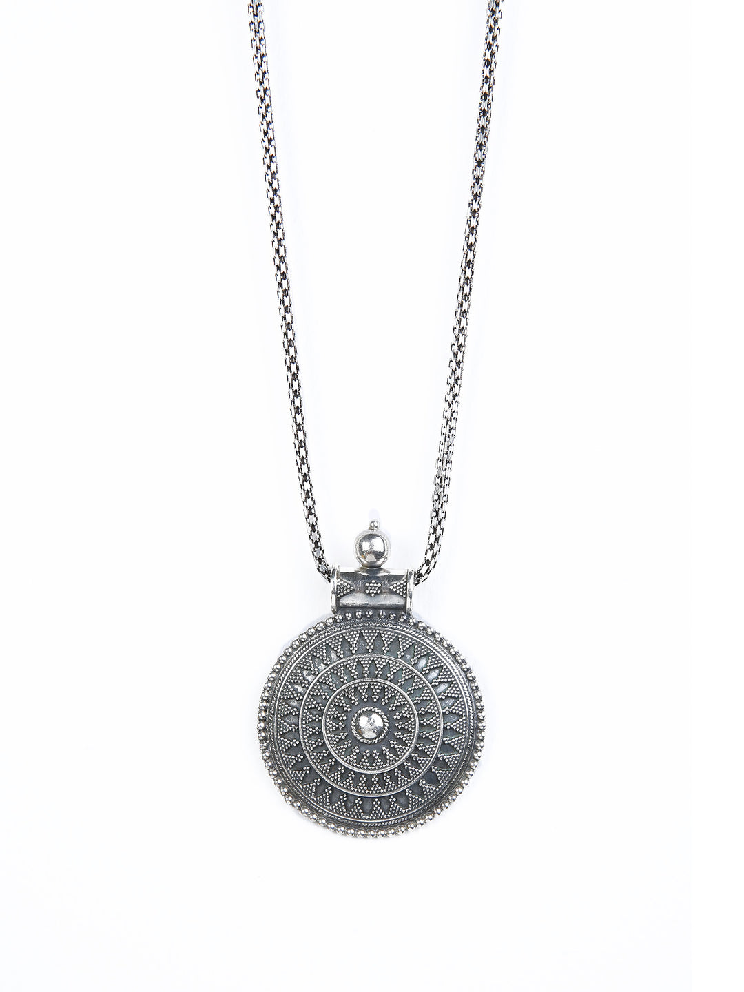 Lathika Necklace - 925 oxidized silver