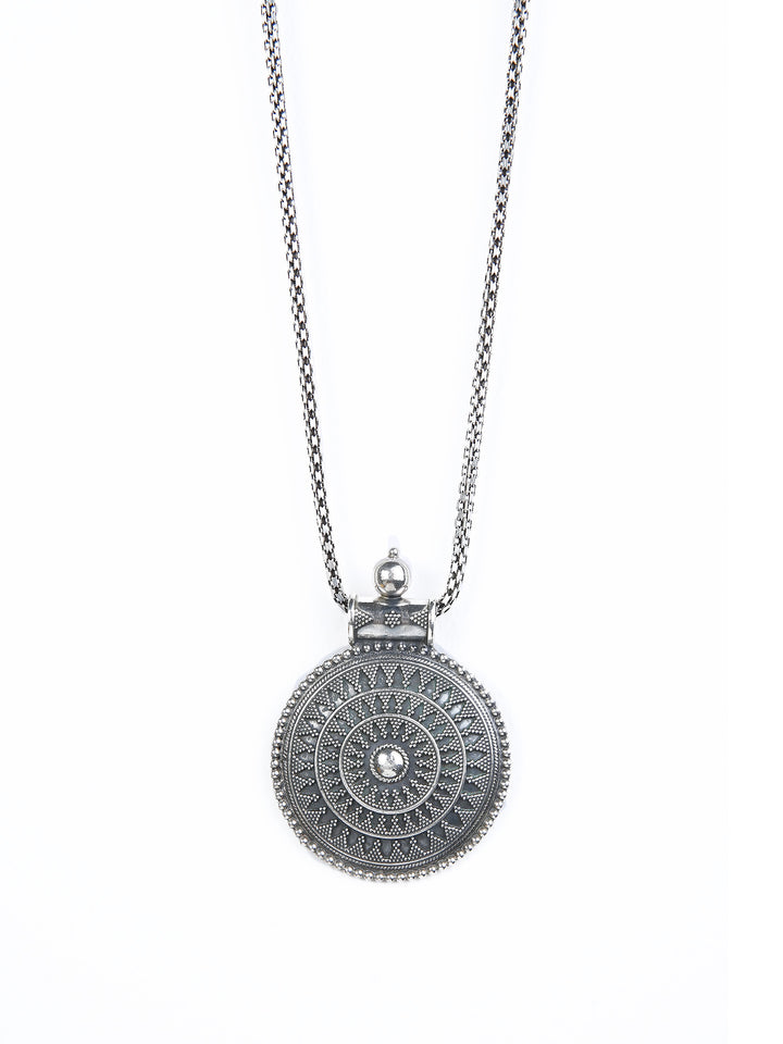 Lathika Necklace - 925 oxidized silver