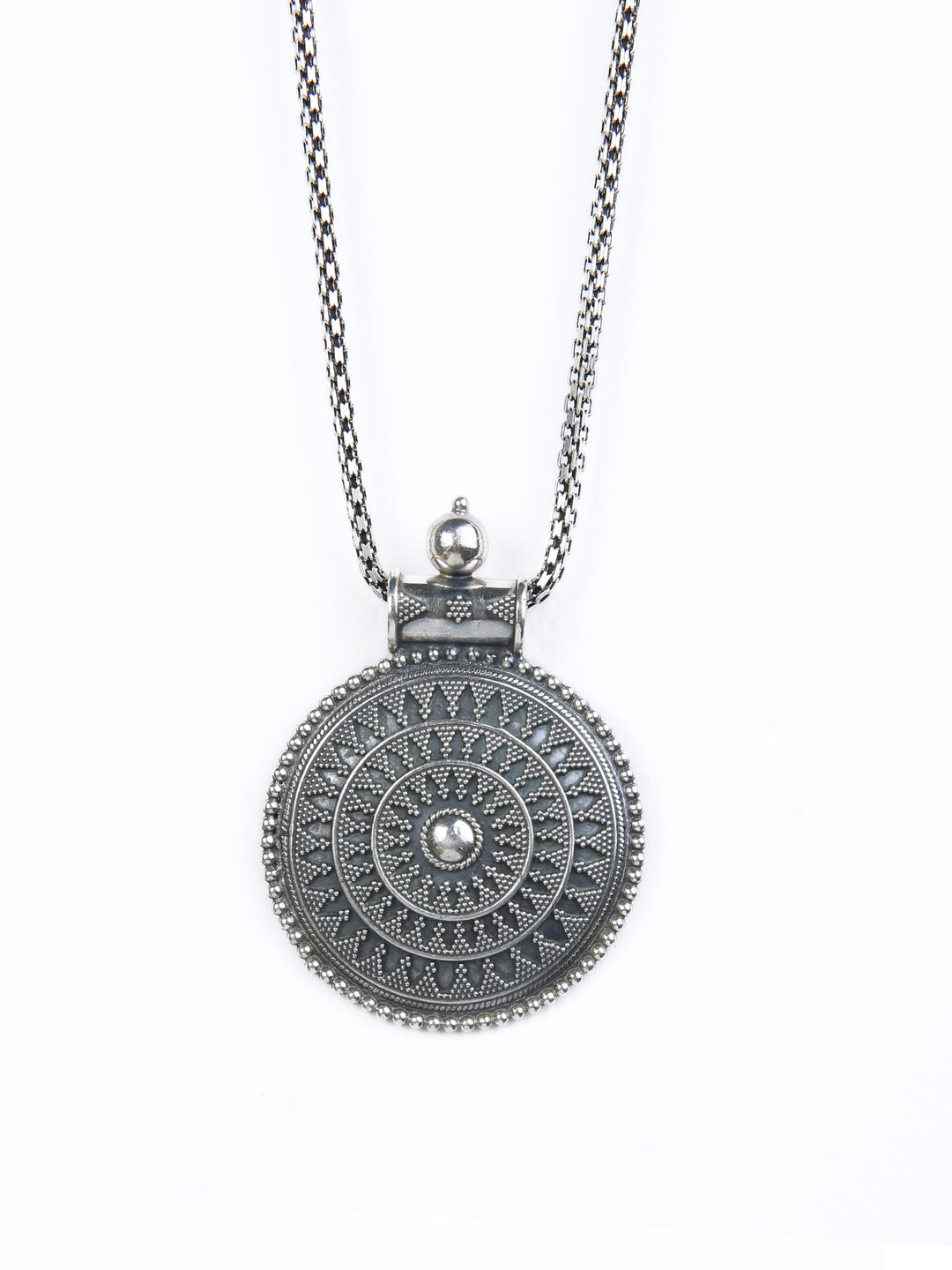 Lathika Necklace - 925 oxidized silver