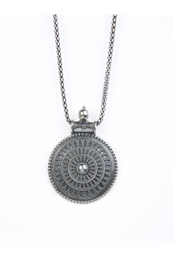 Lathika Necklace - 925 oxidized silver