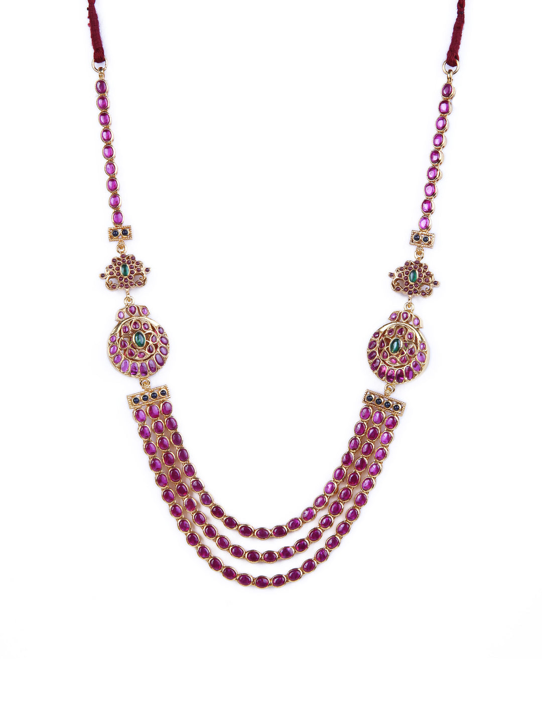 Malavika Reversible Necklace - 925 silver gold polish