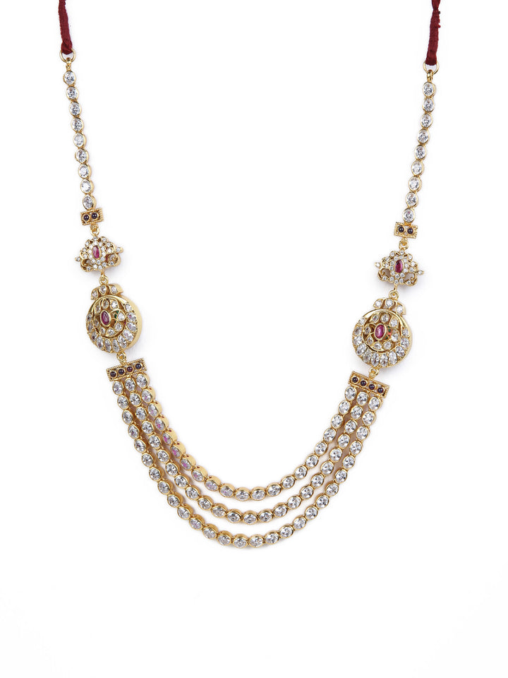 Malavika Reversible Necklace - 925 silver gold polish