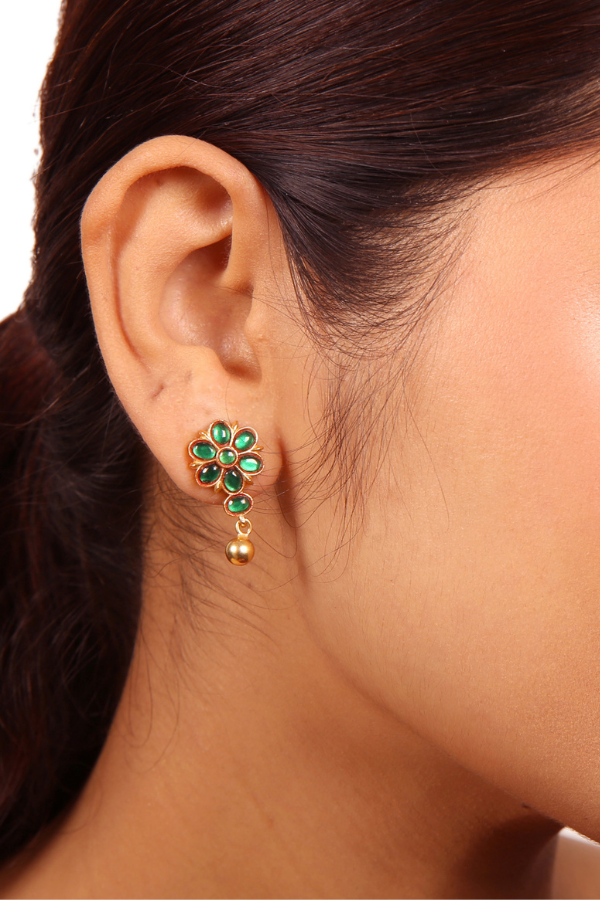 Malti stud - 925 silver gold polish