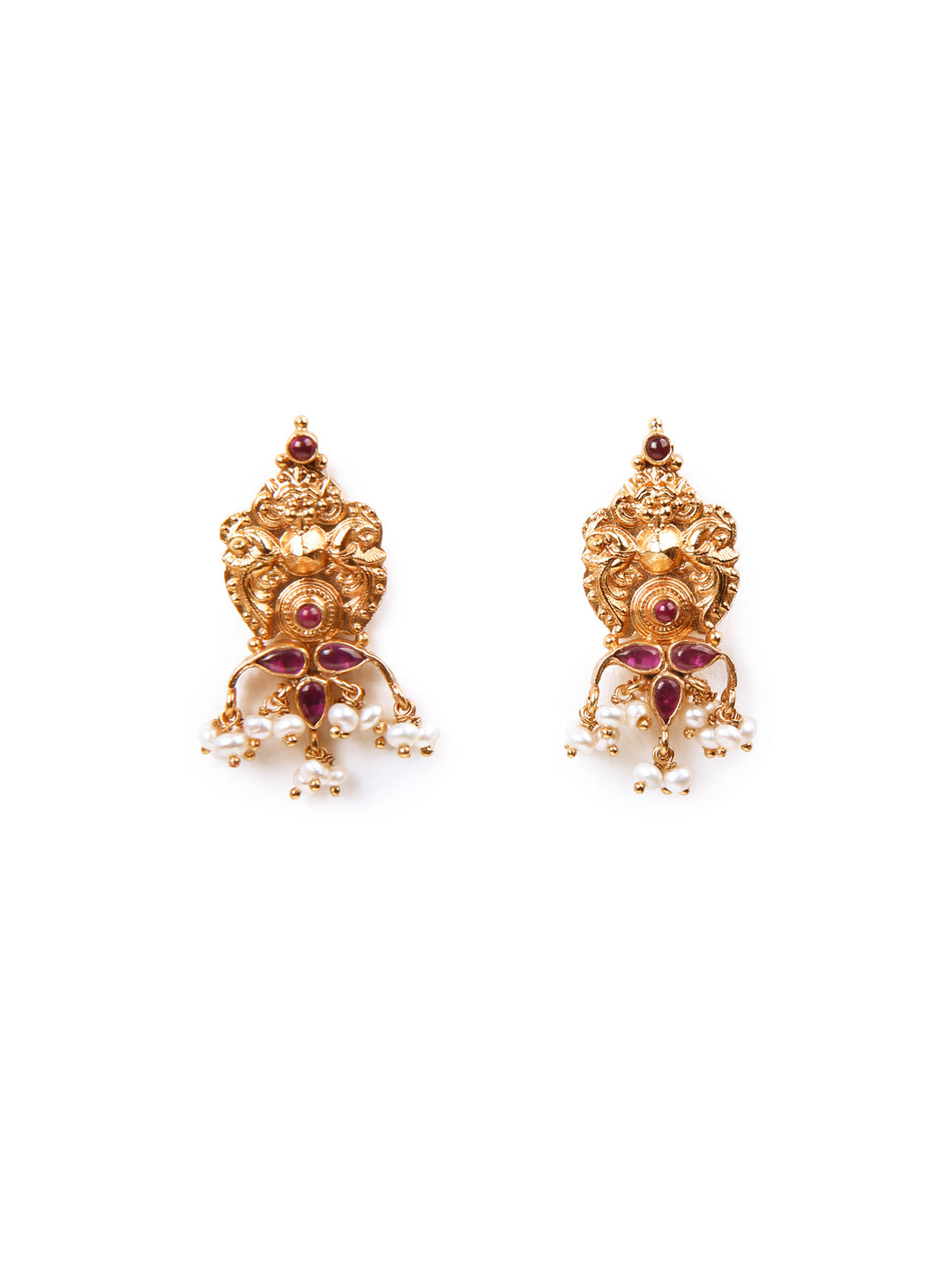 Mangala Stud - 925 silver gold polish