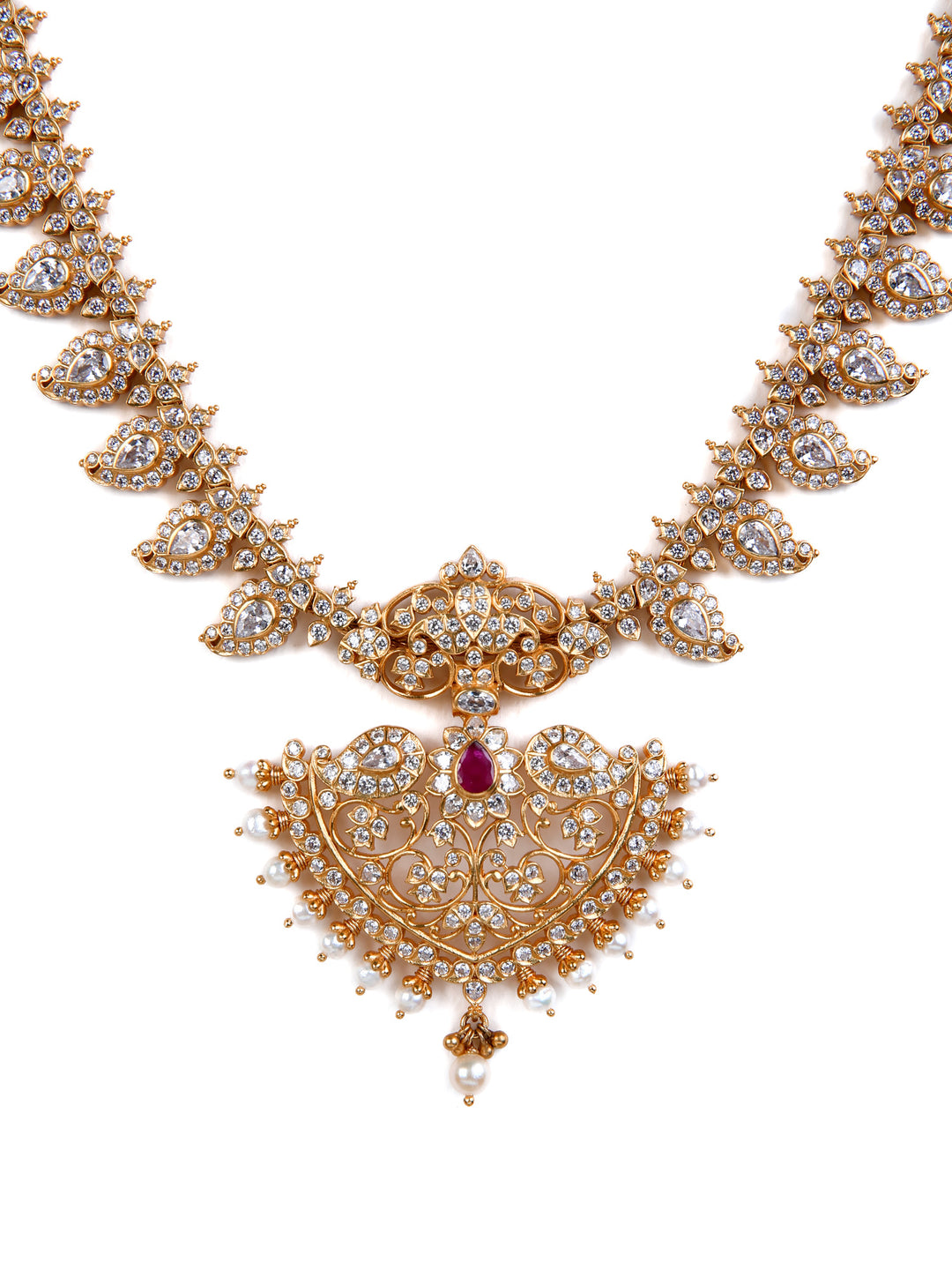 Mango Malai Necklace - 925 silver gold polish