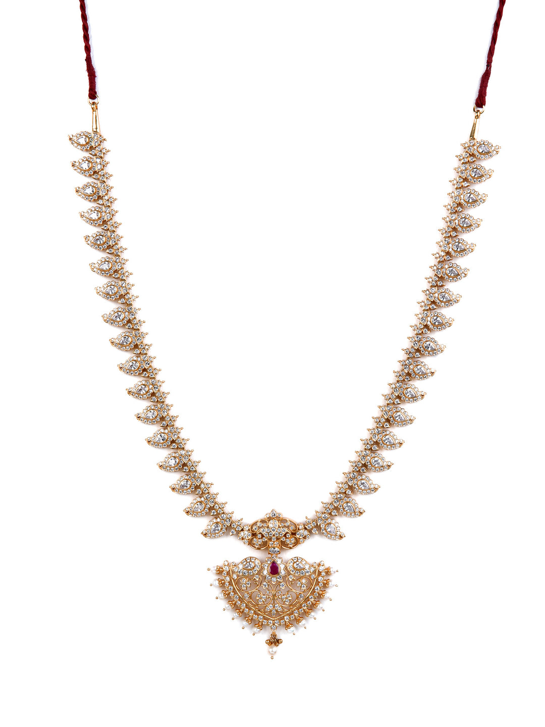 Mango Malai Necklace - 925 silver gold polish