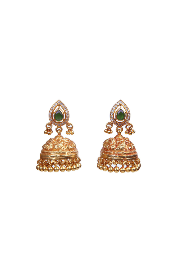 Mansi Jhumka Earring- 925 silver gold polish