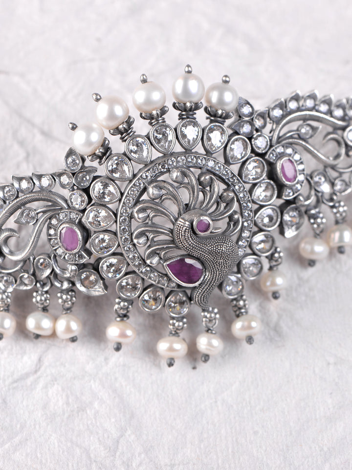 Manya Necklace - 925 oxidized silver