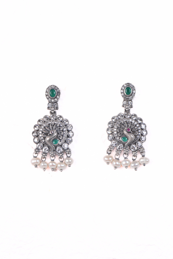 Mayil Necklace - 925 oxidized silver