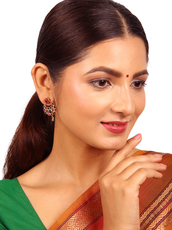 Mini Chaandbali Earring - 925 silver gold polish
