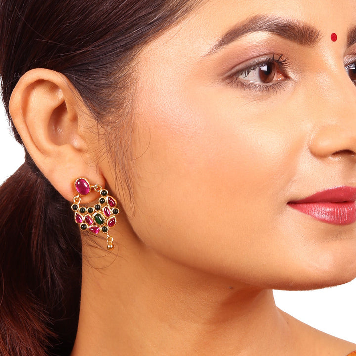 Mini Chaandbali Earring - 925 silver gold polish