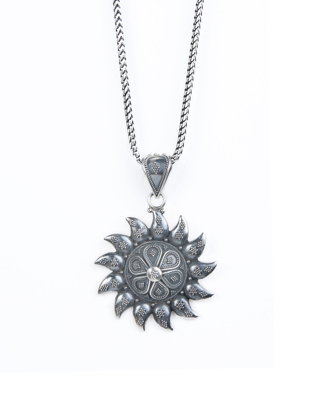 Mitra Pendant Necklace - 925 oxidized silver