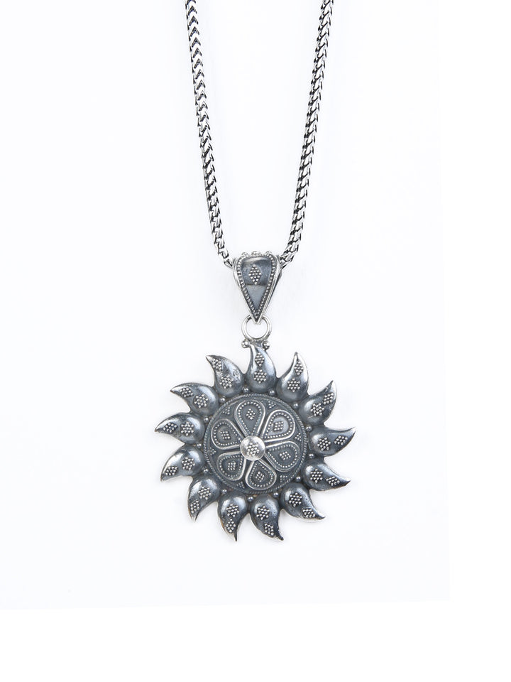 Mitra Pendant Necklace - 925 oxidized silver